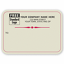 Mailing Labels. Rolls, Conservative Gray w/ Red Border R1684