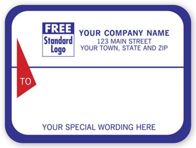 Mailing Labels, Rolls, White w/ Blue Borders R1703