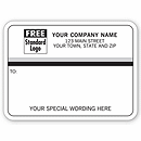 Mailing Labels, Rolls, White with Black/Gray Stripes R70
