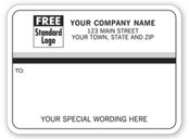Mailing Labels, Rolls, White with Black/Gray Stripes