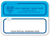 Mailing Labels, Rolls, Blue & White w/ Blue Borders