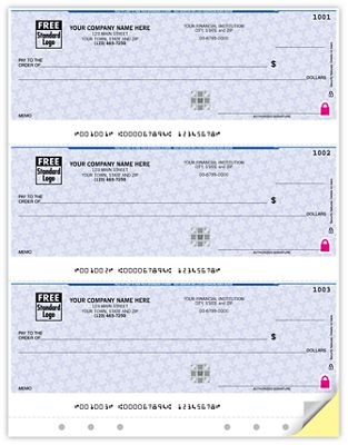 High Security 3 on Page Laser Check - 22 Security Features