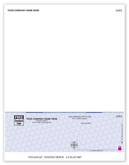 High Security Laser Btm P/R Check 7.5 Voucher
