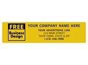 SQ Corner 4 x 1 Poly Label