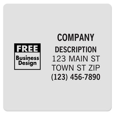 SQ Corner 1 1/2 x 1 1/2 Poly Label SS021