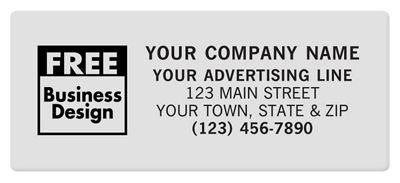 SQ Corner  3 1/2 x 1 1/2 Poly Label SS026