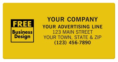 Square Corner  4 x 2 Poly Label SS032