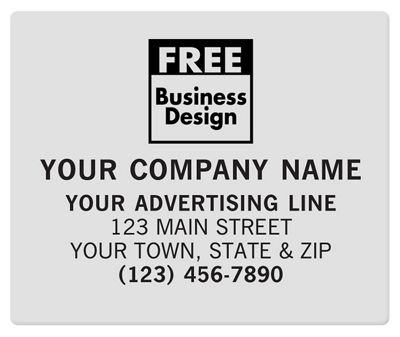 Square Corner  3 x 2 1/2 Poly Label SS033