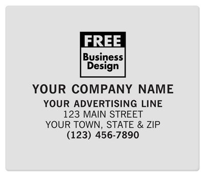 Square Corner  3 1/2 x 3 Poly Label SS040