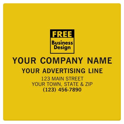 Square Corner 4 x 4 Poly Label SS049