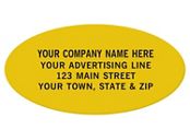 Oval 1 1/2 x 3/4 Poly Label