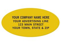 Oval 1 1/2 x 3/4 Poly Label
