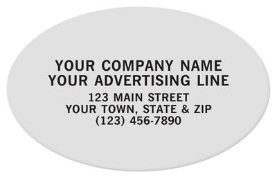Oval 2 x 1 1/4 Poly Label