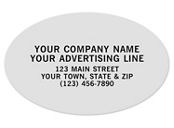 Oval 2 x 1 1/4 Poly Label