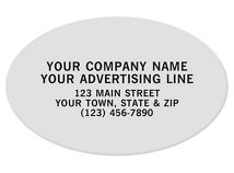 Oval 2 x 1 1/4 Poly Label