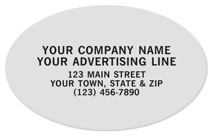 Oval 2 x 1 1/4 Poly Label