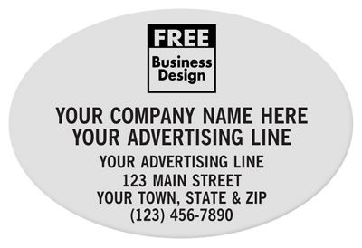 Oval 3 x 2 Polyester Label SV008