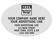 Oval 3 x 2 Poly Label