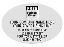 Oval 3 x 2 Poly Label
