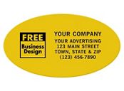 Oval 2 3/4x1 1/2 Poly Label