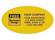 Oval 2 3/4x1 1/2 Poly Label