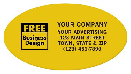 Oval 2 3/4x1 1/2 Poly Label