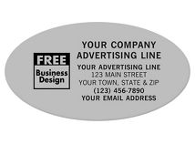 Oval 3 3/4 x 2 Poly Label
