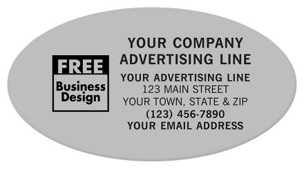 Oval 3 3/4 x 2 Poly Label