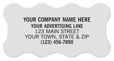 Scallop Polyester Label 2 x 1 SX001