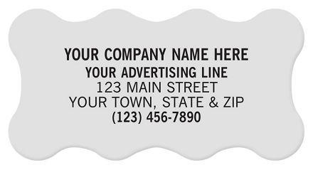 Scallop Polyester Label 2 x 1