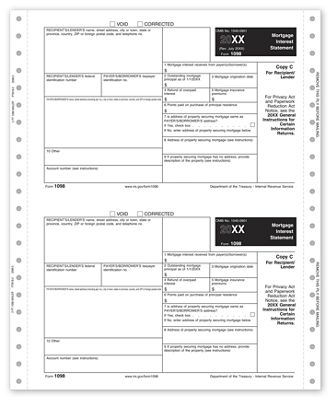 Continuous 1098, Self Mailer, 2 Part, Carbon