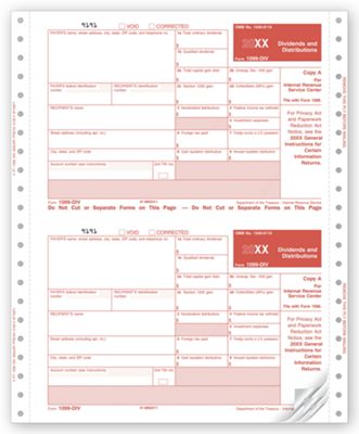Continuous 1099 Dividend, Self Mailer, Carbon