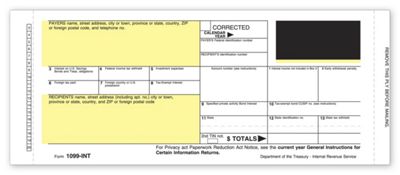 Continuous 1099 Interest Multi Acct Mailer, 2 Part Carb TF2176