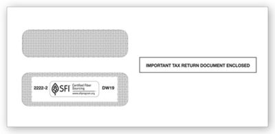 1099 Double-Window Envelope, Self-Seal TF22222
