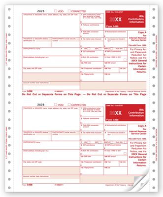 Continuous 5498, Self Mailer, 2 Part, Carbon