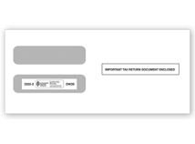 3-Up Horiz. W-2 Double-Window Envelope, Self-Seal - 25/pk