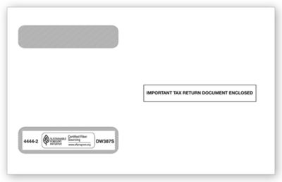 4-Up Horizontal Laser W-2 Envelope