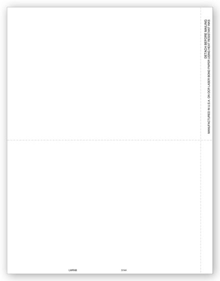 2-Up Blank 1099 - 25 Sheets/pk