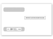 4-Up Horizontal W-2 Double-Window Envelope - 25/pk
