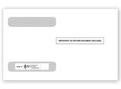 4-Up Horiz. W-2 Double-Window Envelope, Self-Seal - 25/pk