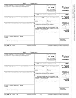 Laser 1098, Mortgage Interest, Lender or State Copy C TF5152