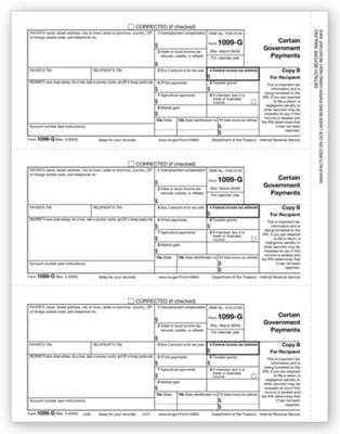 Laser 1099-G Payer and/or Borrower Copy B TF5157