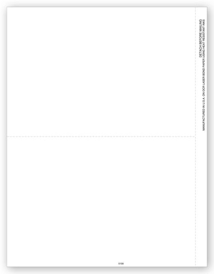 2-Up Blank 1099 MISC Income with Copy B Backer -25 Sheets/pk