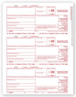 Laser 1099-S Federal Copy A TF5160