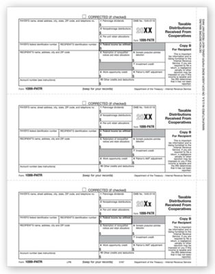 Laser 1099-PATR Payer and/or Borrower Copy B TF5167