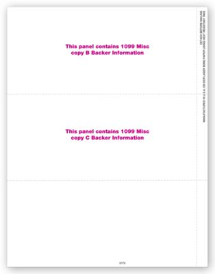 3-Up Blank Laser Miscellaneous 1099 - Bulk Carton TF5173B