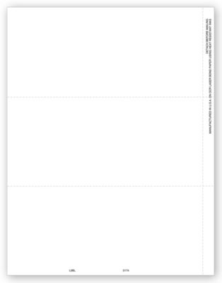 3-Up Blank Laser 1099 - Bulk Carton TF5174B