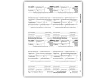 4-Up 1099-R, Recipient Copy B, C, 2 - Bulk 500 Sheets/pk