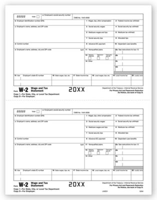 Laser W-2, Copy 1, Bulk