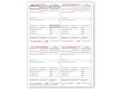 W-2 Employee 4-Up Box Copy B,C,2 and 2 - 50 sheets/pk